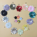 3D Sequin Flowers Sewing on Flat Back Patches