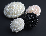 #AB-AZ190701 Faux Pearl Beads Flower Buttons