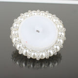 #AB-AZ190701 Faux Pearl Beads Flower Buttons