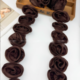 {2026 NEW} Colorful 3D chiffon rose flower lace edge trim