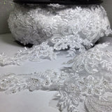 NEW - Bridal Beaded Embroidered Lace Trim