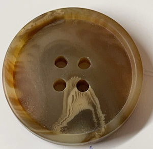 Curved button with thin edge