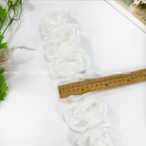 {2026 NEW} Colorful 3D chiffon rose flower lace edge trim
