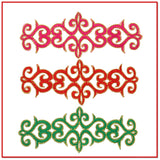 Motif Iron-On Embroidered Royal Swirl Applique