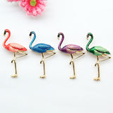 Flamingo bird brooches