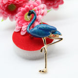 Flamingo bird brooches