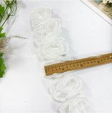 {2026 NEW} Colorful 3D chiffon rose flower lace edge trim