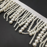 NEW - pearl fringe on grosgrain tape