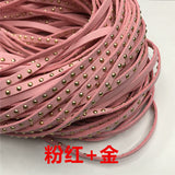 Suded tape with metal studs