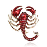 Scorpions brooches with dimanate