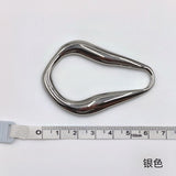 NEW-Hammered odd metal ring buckle