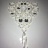 CRYSTAL AND BEAD EMBELLISHED APPLIQUÉ