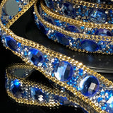 Iron on blue orb trim