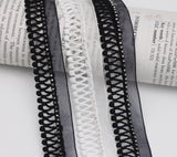 NEW- laced trim with diamante on chiffon ribbon