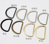 Flat D-ring with round threading on side