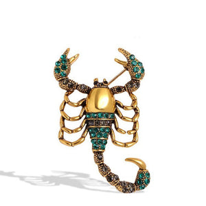 Scorpions brooches with dimanate