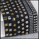 Suded tape with metal studs