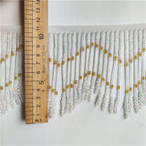 New - wave Seed beading fringe in satin tape