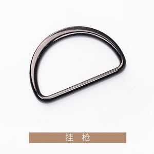 Flat D-ring with round threading on side