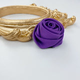Handmade Satin Rose Ribbon Rosettes Fabric Flower Appliques Foh