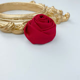 Handmade Satin Rose Ribbon Rosettes Fabric Flower Appliques Foh