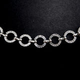 NEW-round diamante ring chain