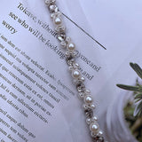 NEW - Bridal Beaded Pearl & Diamanté Trim
