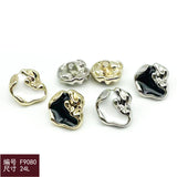 New - irregular two tone color shank buttons