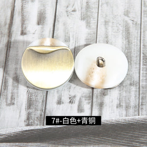 Rolling edging shank buttons
