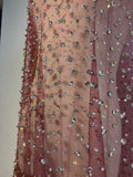 {2026 NEW}Silver Rhinestone Sprinkles Glitter lace fabric 50"