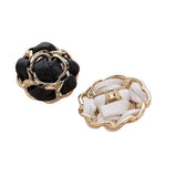New -Leather And Metal Closure Lambskin Chain Buttons