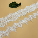 Eyelash style floral Guipure chanlity lace