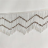 New - wave Seed beading fringe in satin tape