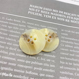 Flat Stick Flower Spot Resin Buttons 4-Holes Button