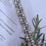 NEW - Bridal Beaded Pearl & Diamanté Trim