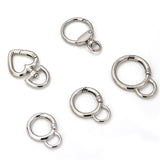 Heart Shaped Rounded Swivel Clasp/Key Ring