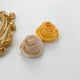 Handmade Satin Rose Ribbon Rosettes Fabric Flower Appliques Foh