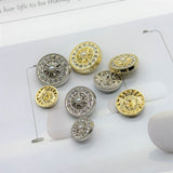 NEW - Diamanté Pearl Centred Shank Button