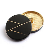 Gold Stripe Line Black Metal Sewing Buttons