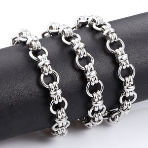 NEW-Sterling Silver Hollow Fancy Link Chain