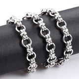 NEW-Sterling Silver Hollow Fancy Link Chain