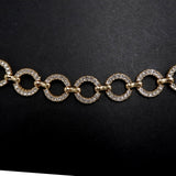 NEW-round diamante ring chain