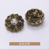 Vintage shank button with stone