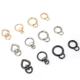 Heart Shaped Rounded Swivel Clasp/Key Ring