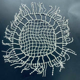{2026 NEW}Rhinestone Mesh Headpiece Cap Silver Roaring 20s Crystal Flapper Head Chai