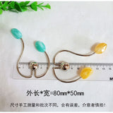 NEW -Long Marble Decorative Bulldog Metal buckle for Bikini Beachwear