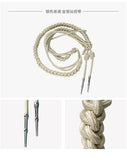NEW - TITAN Gold Bullion Wire Thick Braided Aiguillette with Mesh & Metal Tips