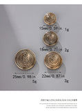 Crest Emblem Metal Shank Buttons