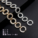 NEW-round diamante ring chain