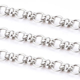 NEW-Sterling Silver Hollow Fancy Link Chain